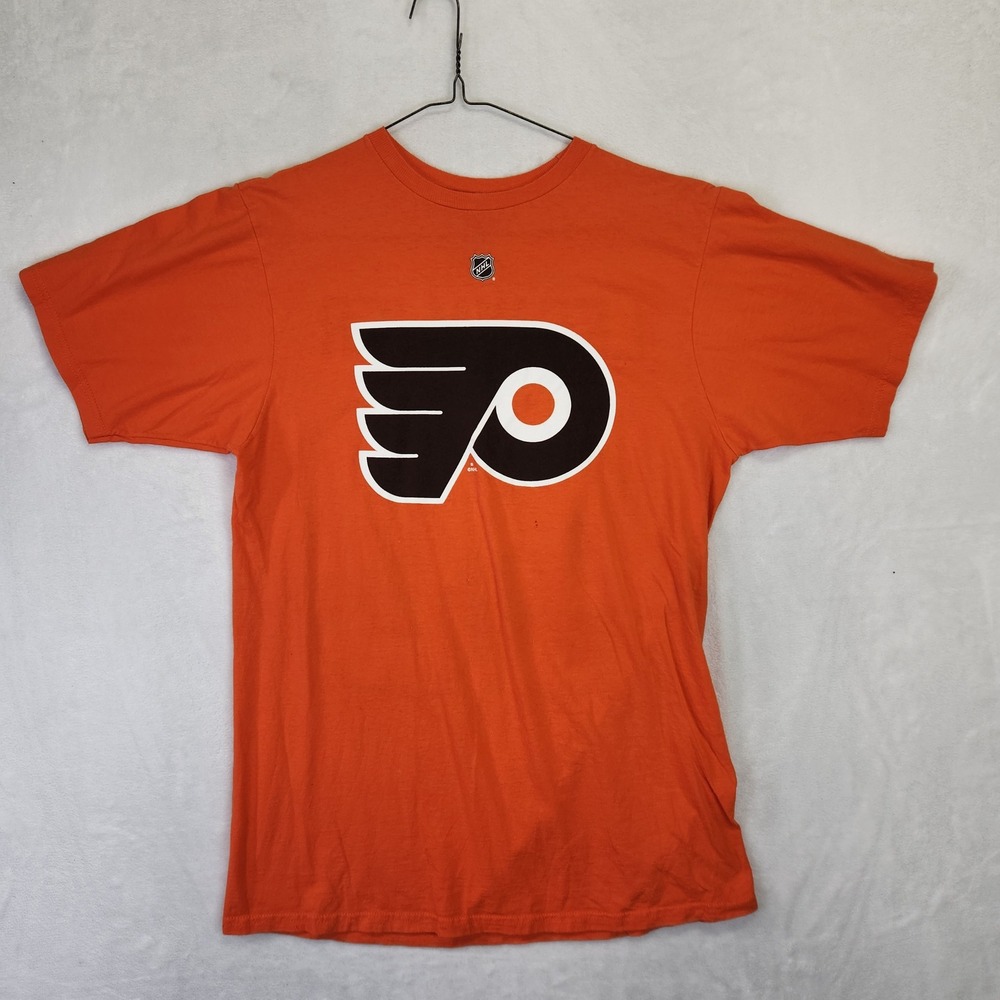 Reebok Philadelphia Flyers Lecavalier 40 NHL‎ T-Shirt Mens Medium Orange Cotton